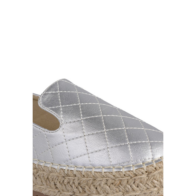 NALHO, Silver Women's Espadrilles