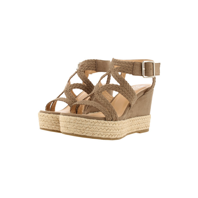 Sandalen met sleehak Taupe 175030F2T_TAUPTD