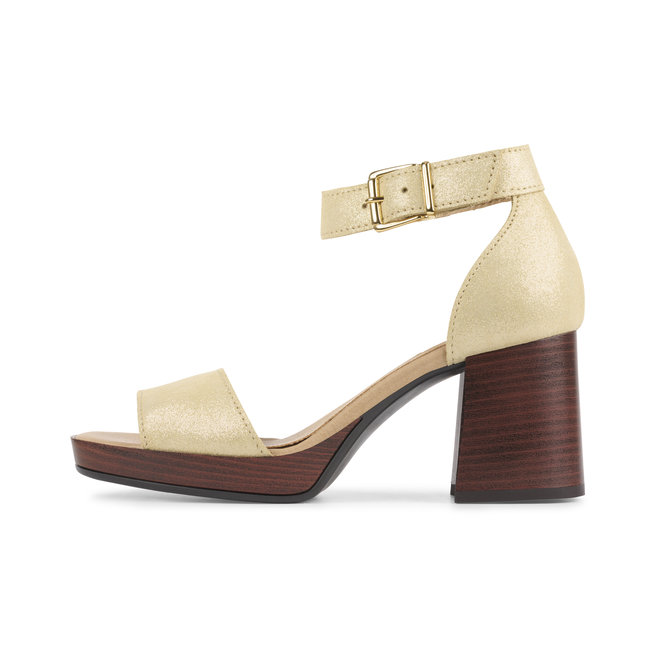 Sandal with heel Gold 256000E2L_PLATTD