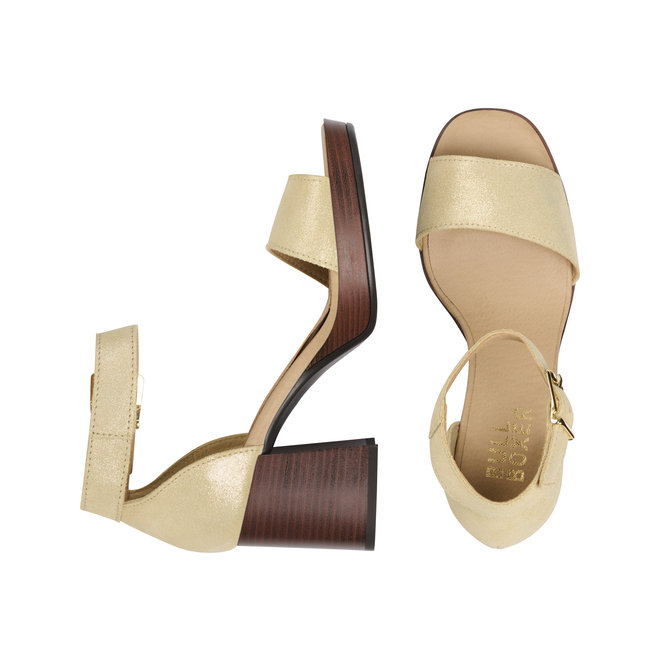 Riemensandalette Goldfarbe 256000E2L_PLATTD