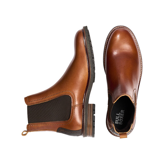 Chelsea boots cognac in pelle