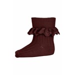 MP Denmark Mp - Lea socks with lace - Wine red