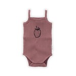 Sproet & Sprout S&S - Strap rib romper strawberry - Orchid