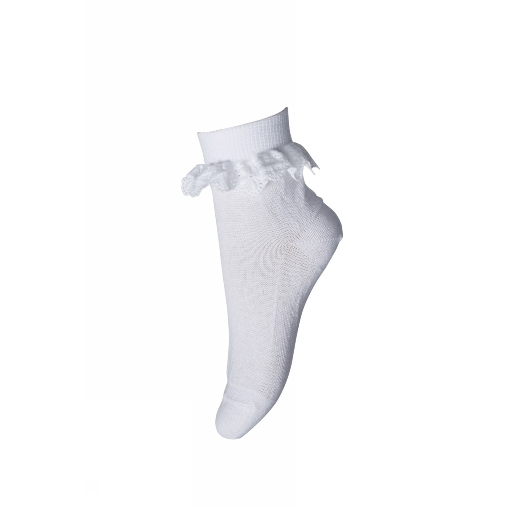 MP Denmark Mp - Cotton socks with lace - White