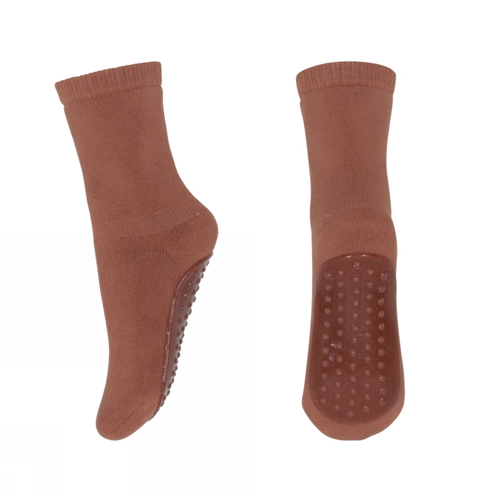 MP Denmark Cotton socks with anti-slip - Copper Brown