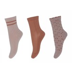 MP Denmark Mp - Ella 3-pack socks - Copper Brown