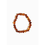 Coni - Barnsteen armband Baby- Cognac 14 cm