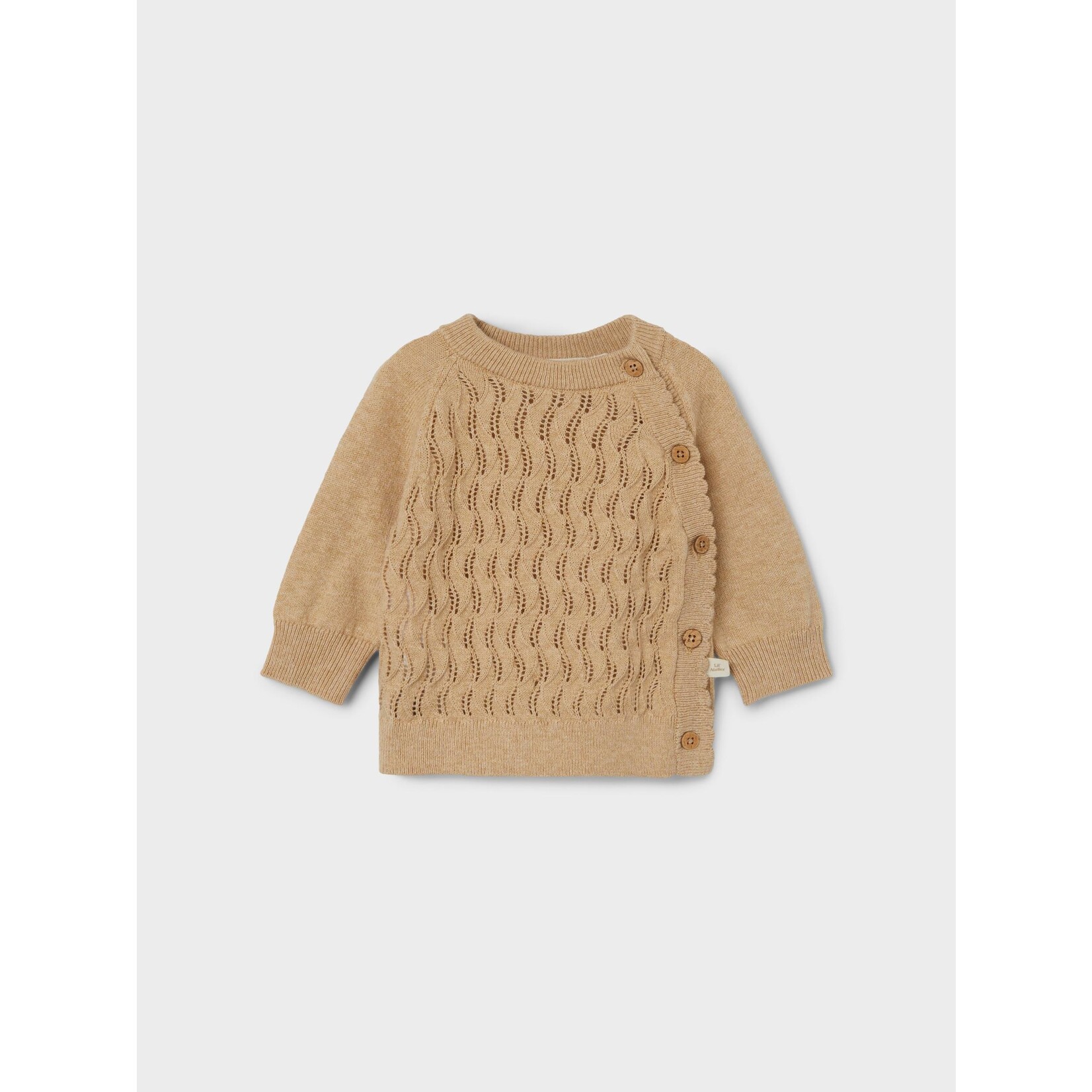 Lil Atelier Lil Atelier - NBFNINA LS WRAP KNIT LIL - Warm Sand MELANGE