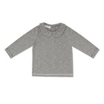 Phil&Phae Phil&Phae - Baby collar tee stripes - Graphite