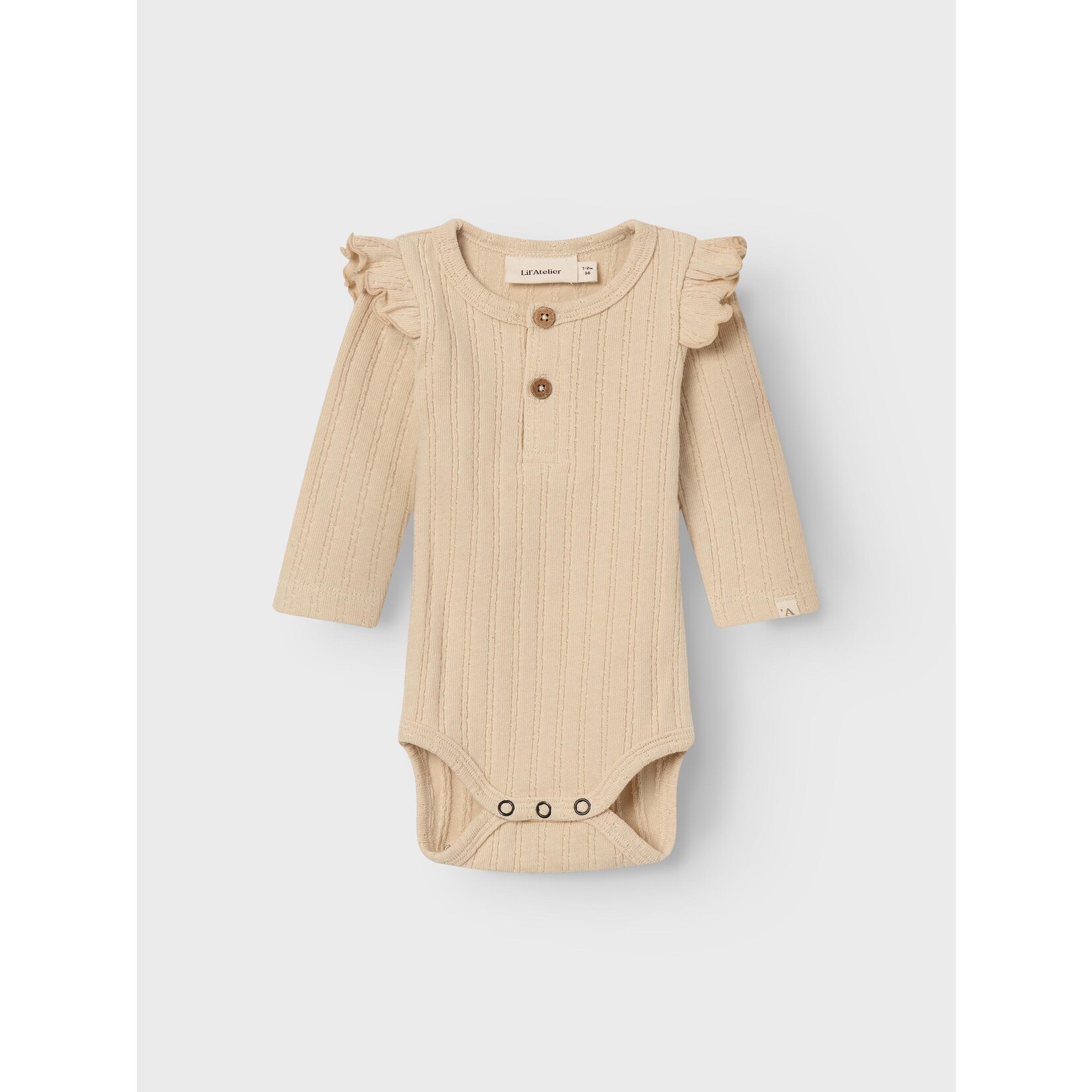 Lil Atelier Lil Atelier - NBFRITA LS SLIM BODY LIL - Wood Ash