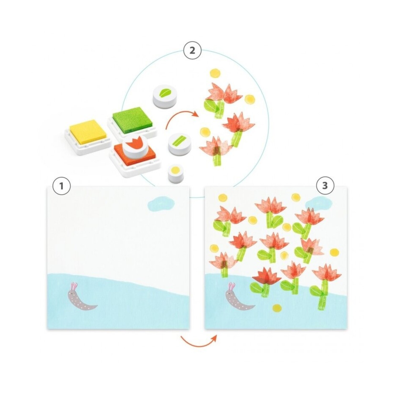 Djeco Djeco - Stamps - Flowers