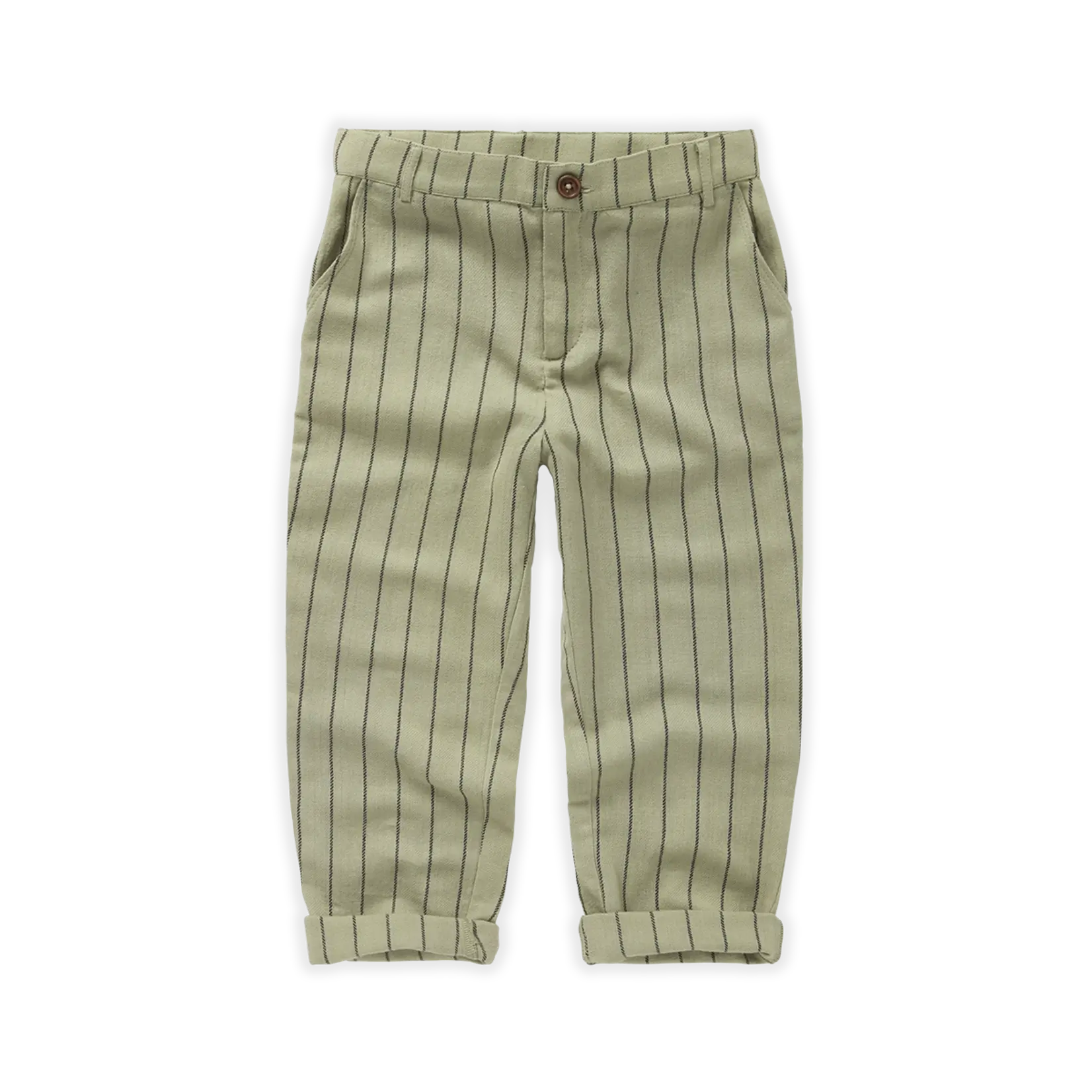 Sproet & Sprout Sproet & Sprout - Woven pants stripe - Aloe vera