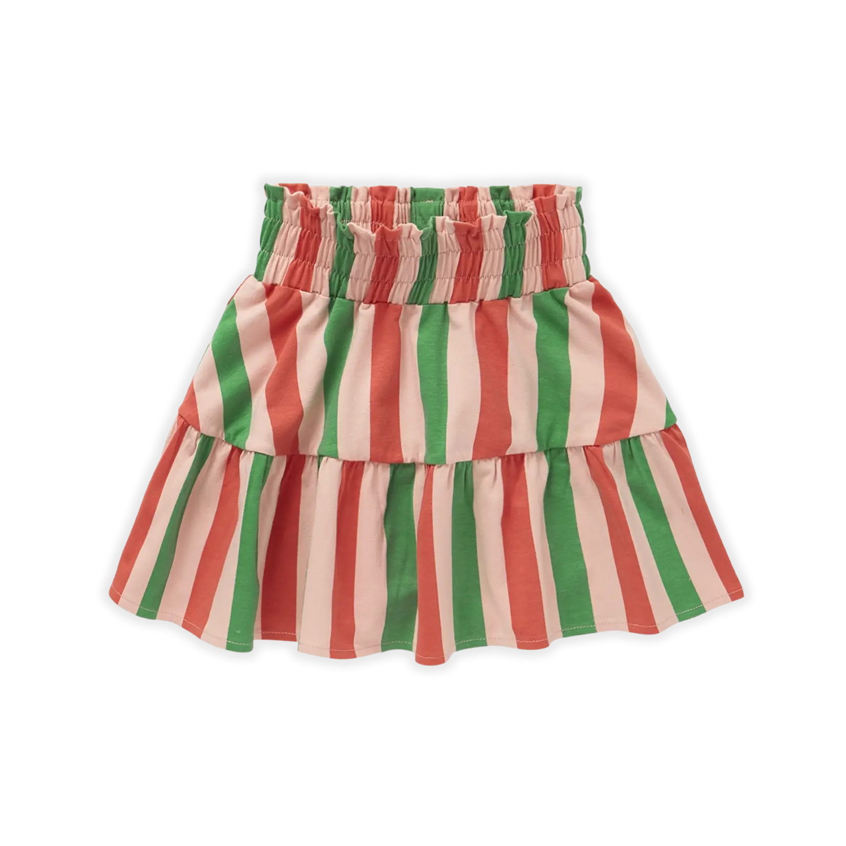 Sproet & Sprout Sproet & Sprout - Skirt ruffle Stripe  - Coral