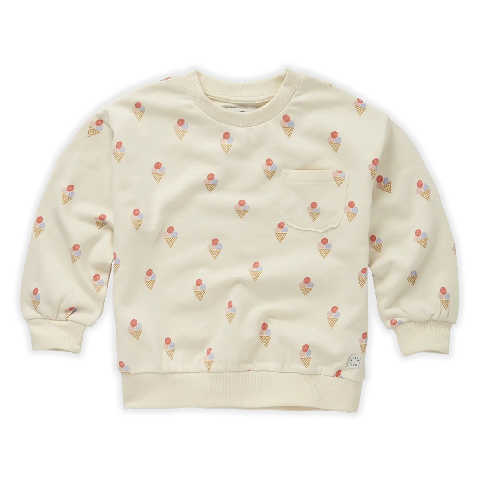 Sproet & Sprout Sproet & Sprout - Sweatshirt pocket Ice cream print - Pear