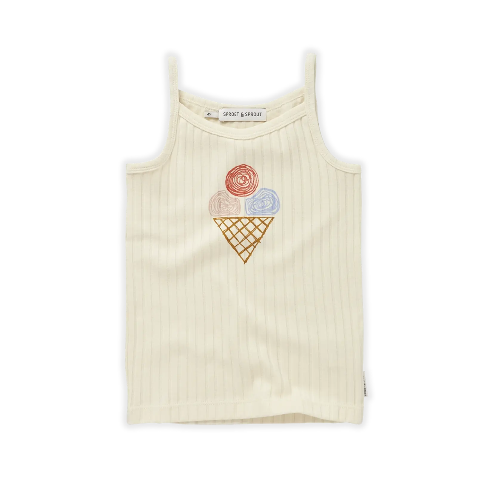 Sproet & Sprout Sproet & Sprout - Strap top girls Ice cream - Pear