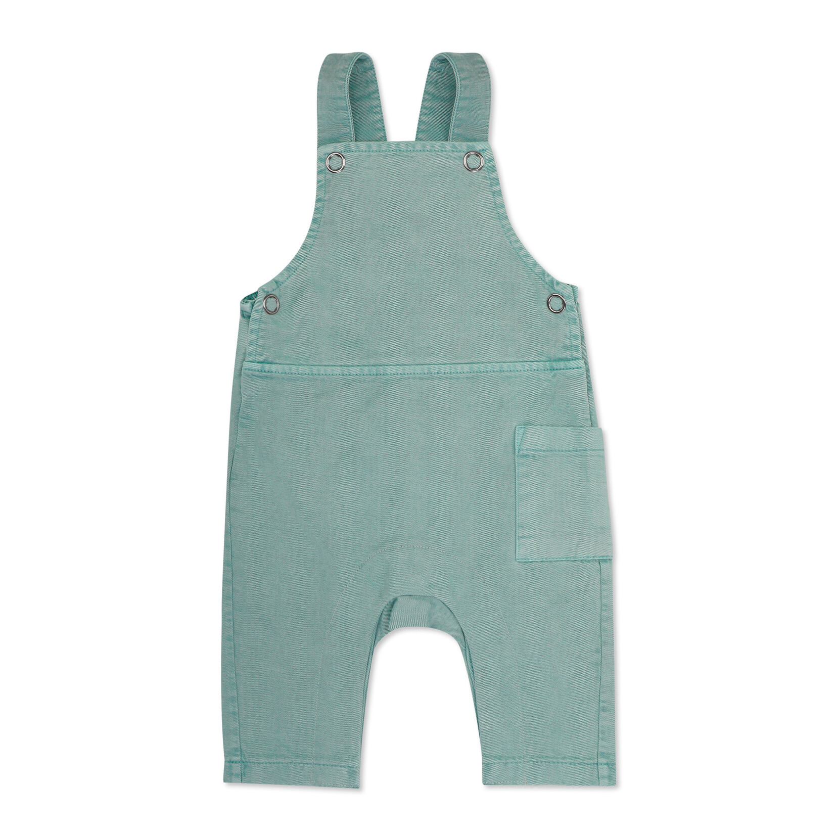 Phil&Phae Phil&Phae - Twill baby dungarees - sea foam