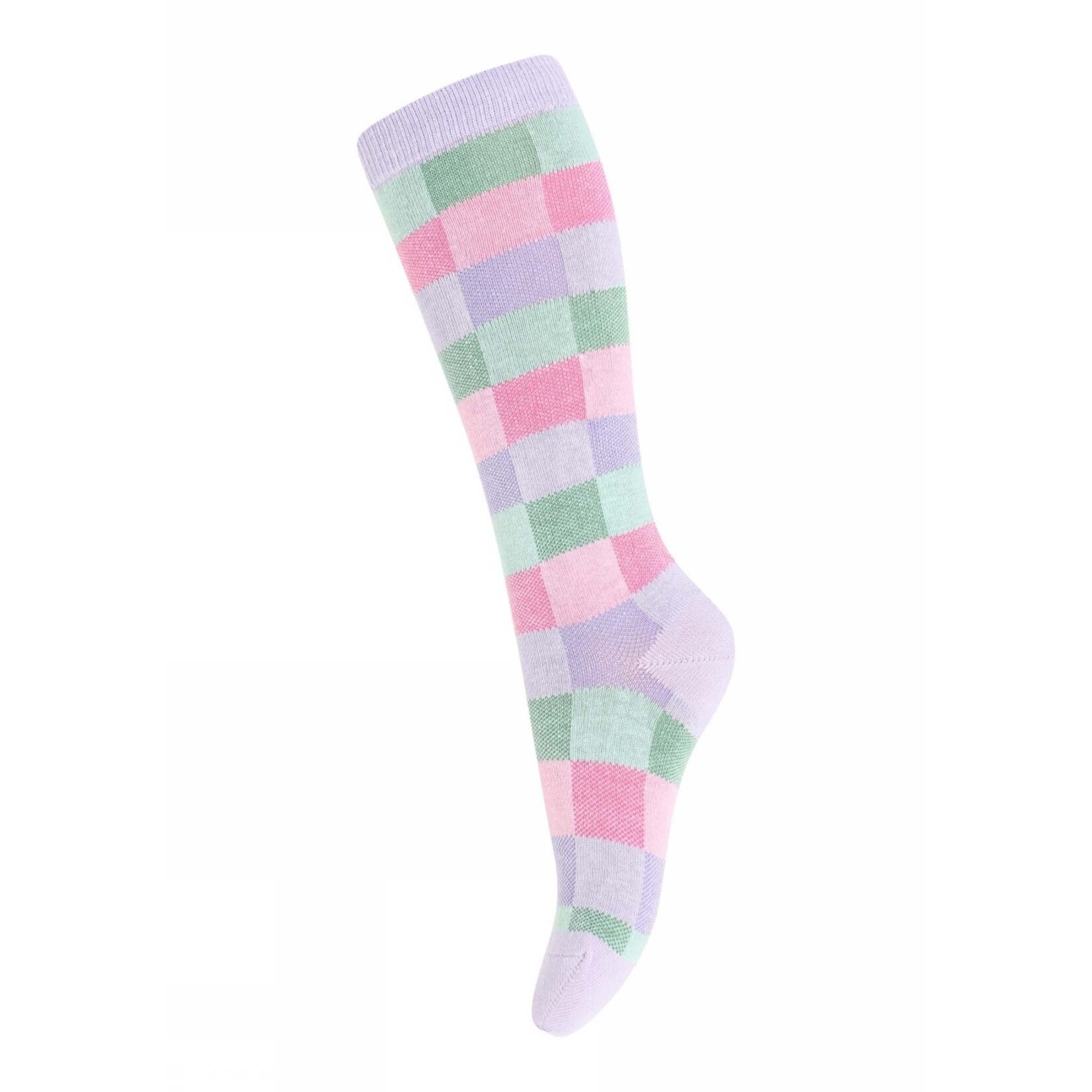 MP Denmark MP - Check knee socks - Cloud Lilac4111