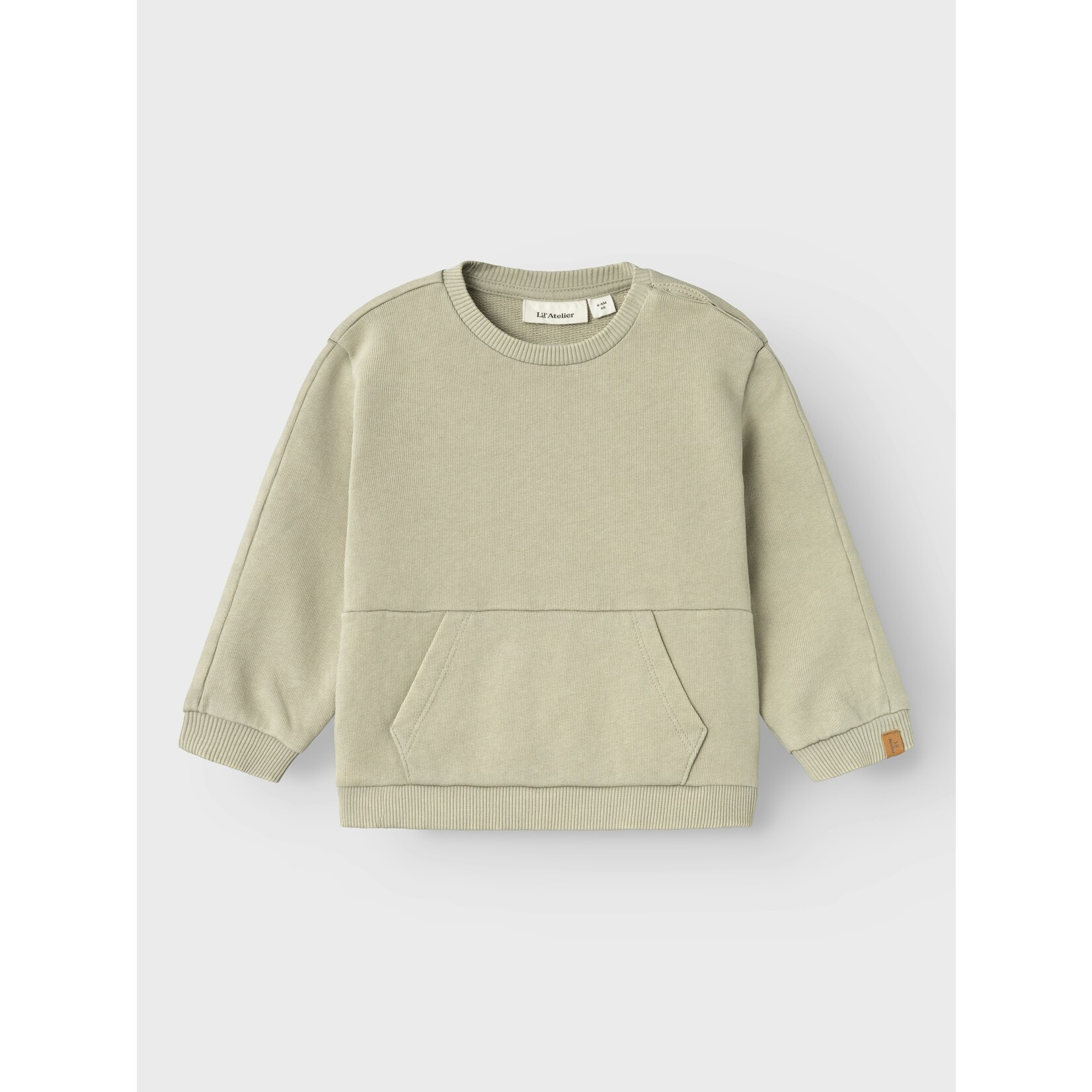 Lil Atelier Lil Atelier - NBMNALF FOLO LS LOOSE SWEAT LIL - Moss Gray