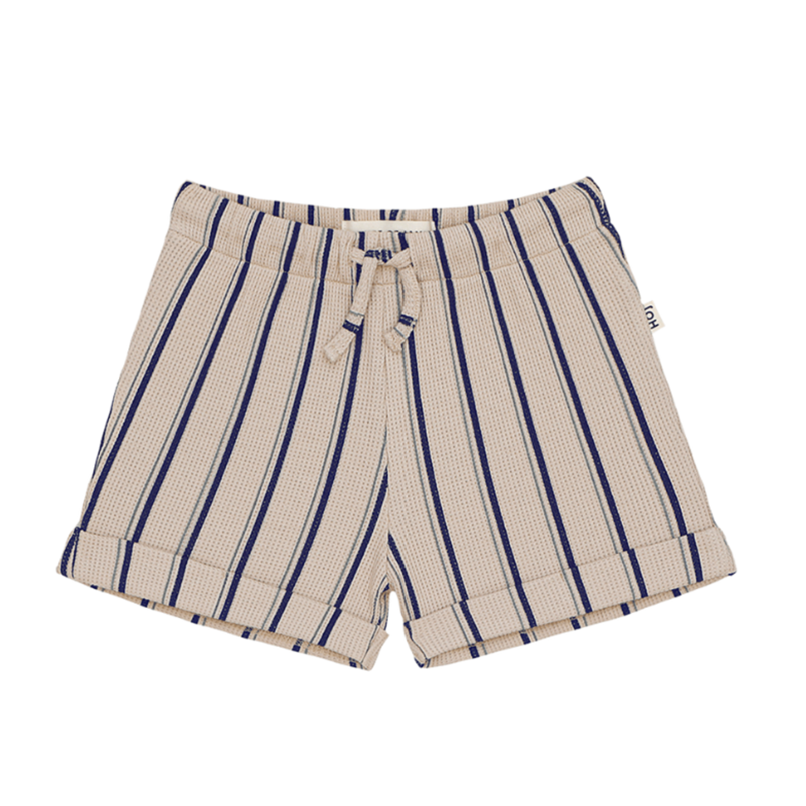 House of Jamie HOJ - Waffle Bermuda - Milky Blue Vertical Stripes