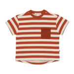 House of Jamie HOJ - Oversized Pocket Tee - Baked Apple Stripes