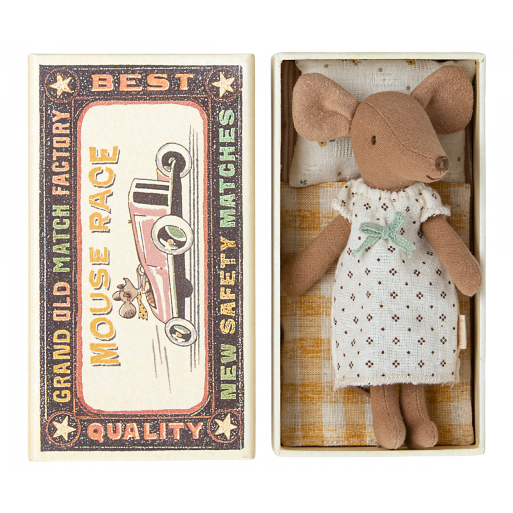 maileg Maileg - Big sister mouse in matchbox - Bruin