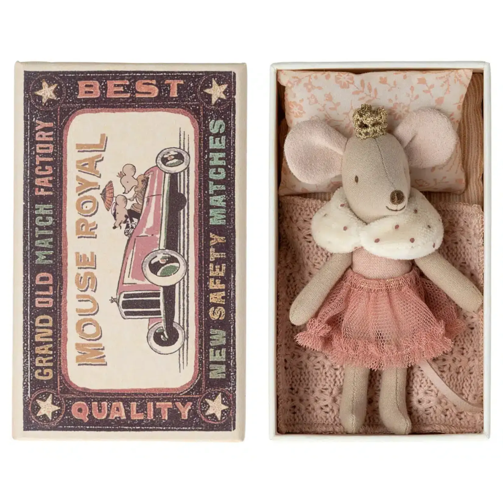 maileg Maileg - Princess mouse, Little sister in matchbox