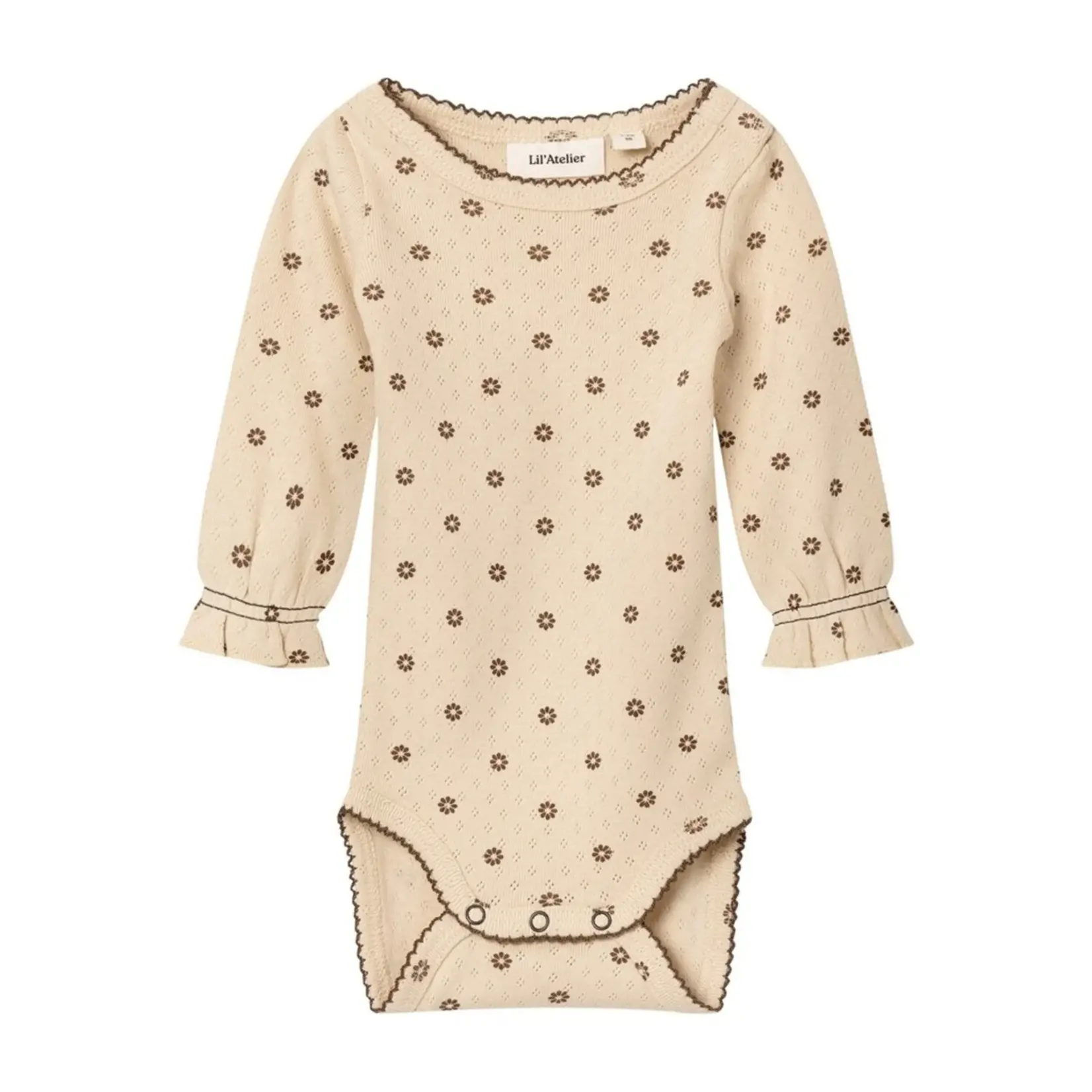 Lil Atelier Lil Atelier - NBFRACHELLO LS SLIM BODY HEA LILWood Ash