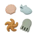 Liewood - Gill Mermaid Sand Moulds 4 - Pack