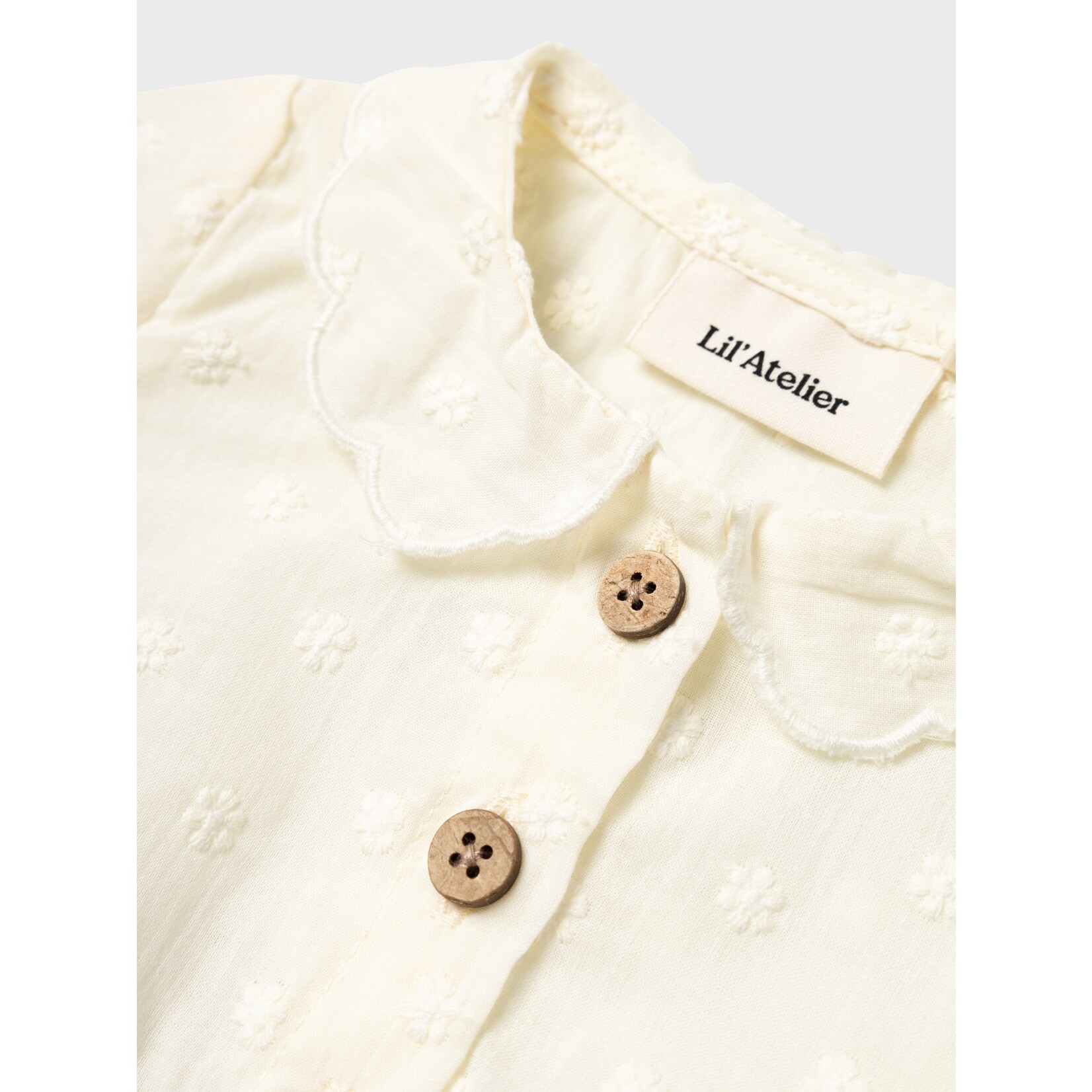 Lil Atelier NBFHIRSA SS LOOSE SHIRT LIL - Coconut Milk