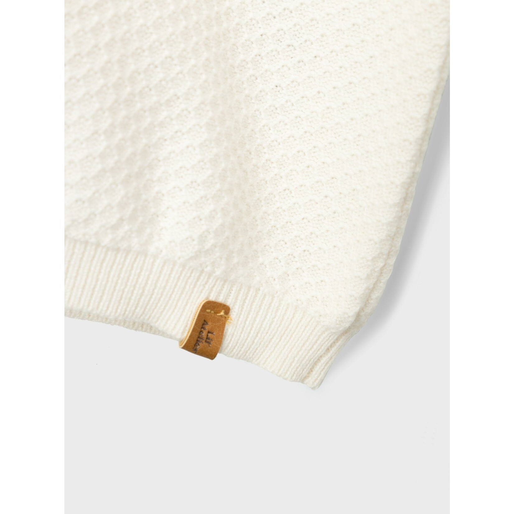 Lil Atelier NMMJOHANNO SS KNIT POLO LIL - Coconut Milk
