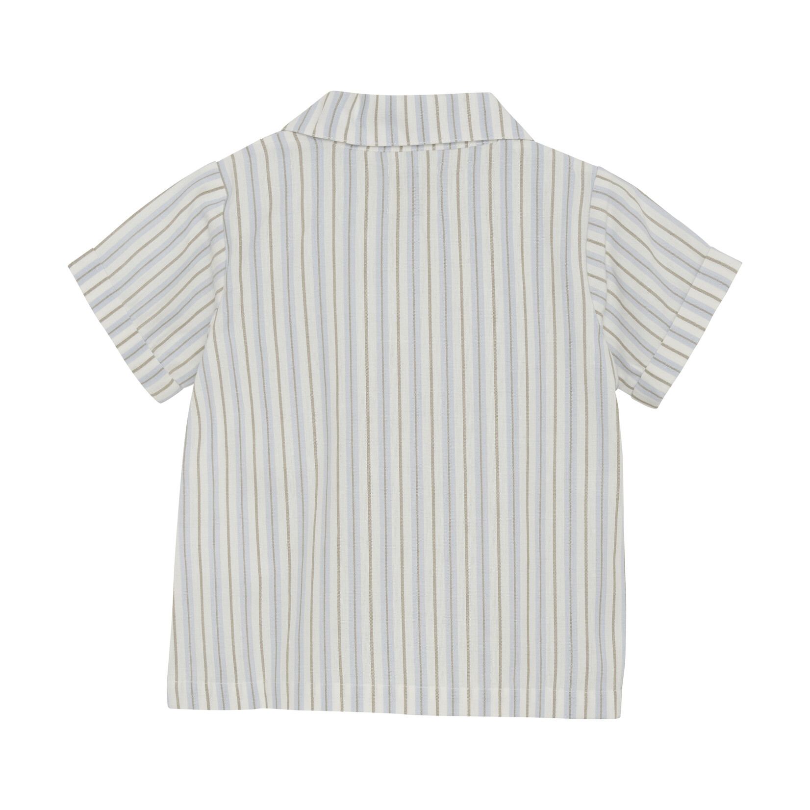 Huttelihut Huttelihut - Shirt SS Woven Stripe - Silver Sage