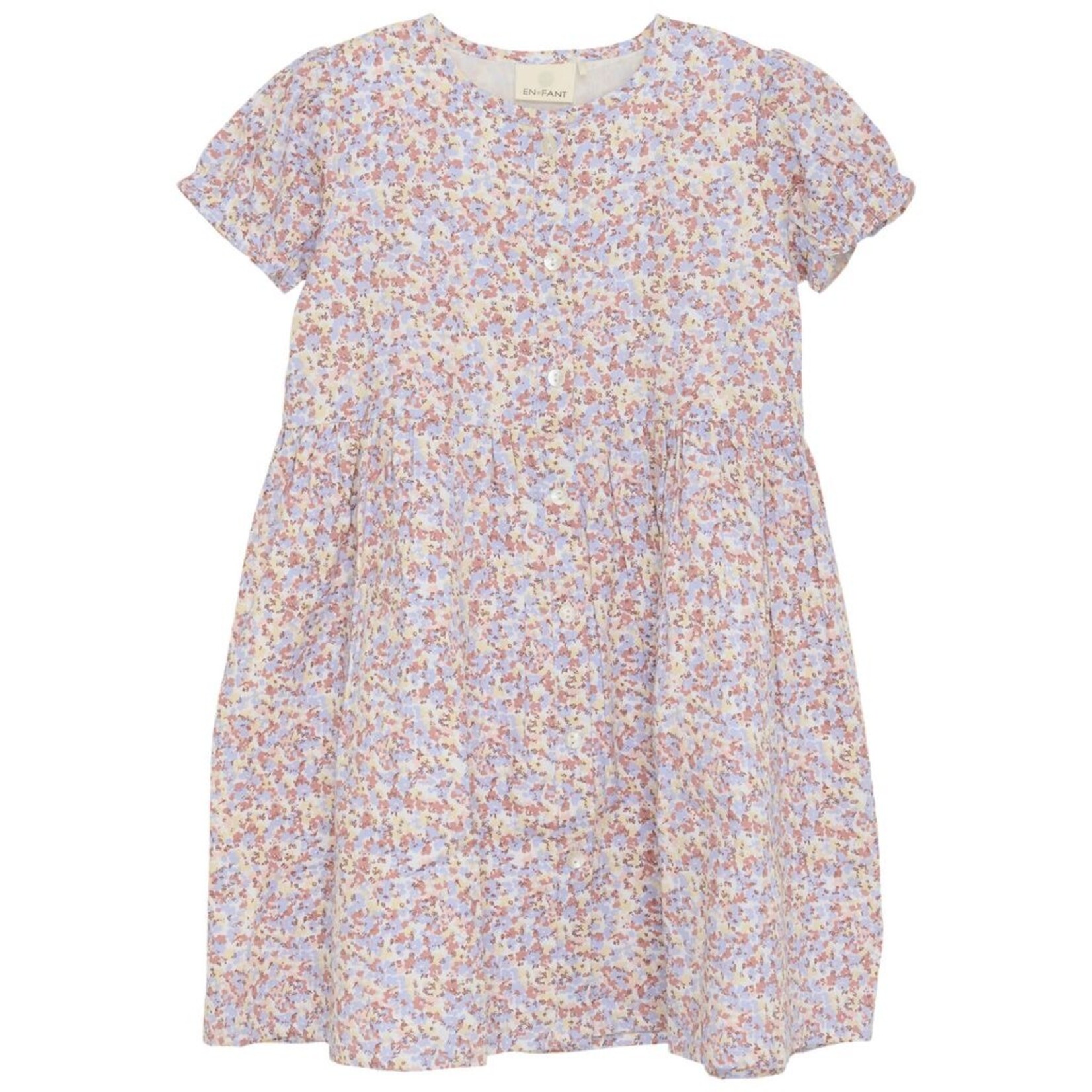 Enfant Enfant - Dress Woven AOP - Eggnog