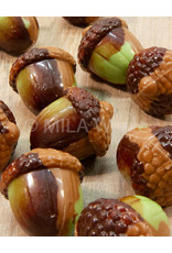 Herfstpraline - eikel melk/groen met praliné