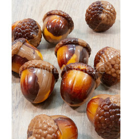 Herfstpraline - eikel melk/oranje met praliné - 10 stuks