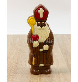 Lachende Sint deco - 150 gr - Callebaut chocolade