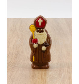 Lachende Sint deco - 50 gr - Callebaut chocolade