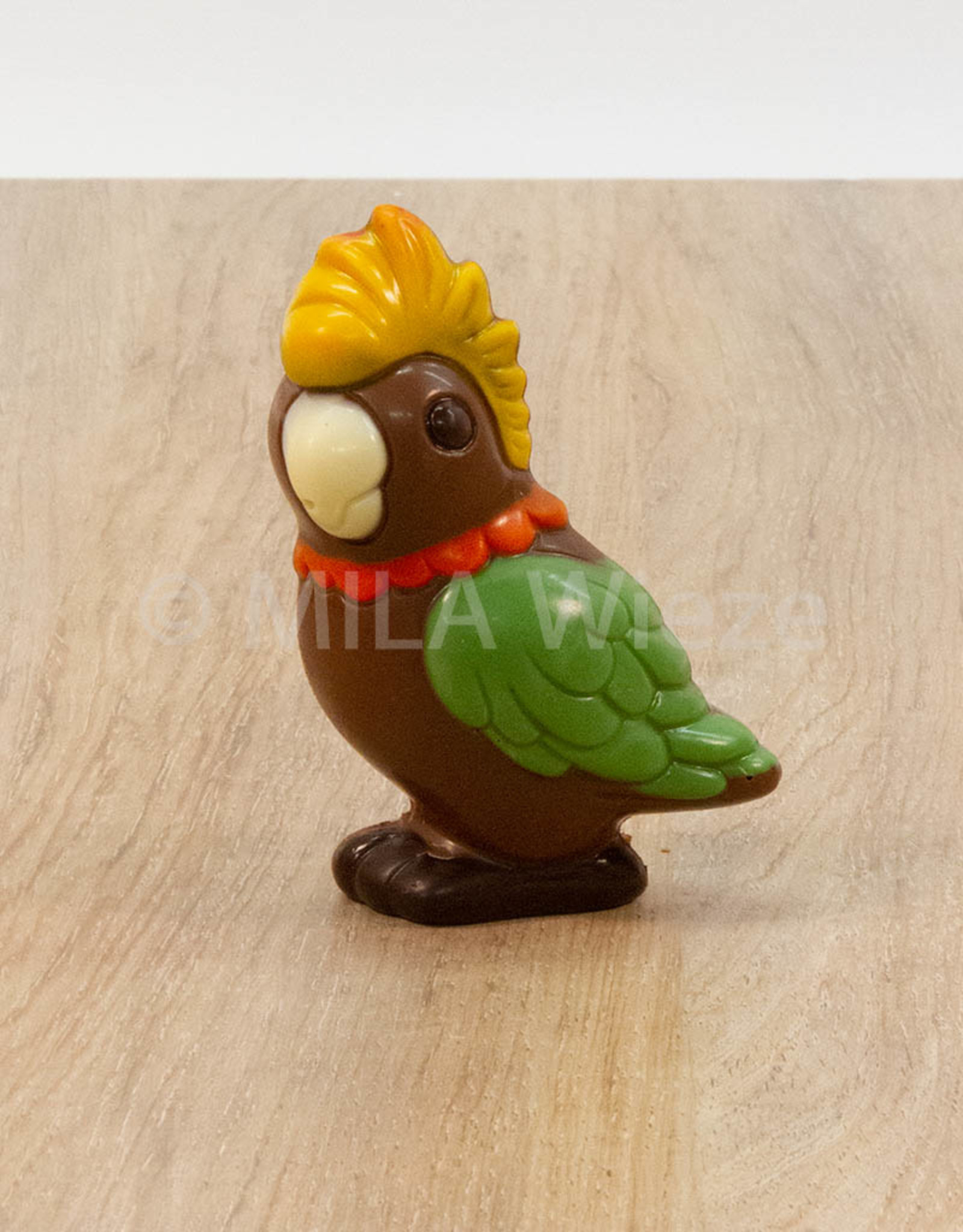 Papegaai deco - 50 gr - 10 cm - melkchocolade