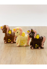 Eenhoorn deco - 75 gr - 10 cm - melk-, witte of fondant chocolade