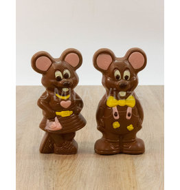 Jack of Lizzy de muis deco - 140 gr - Callebaut chocolade