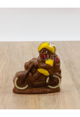 Piet op de moto deco - 120 gr - 11 cm - melkchocolade