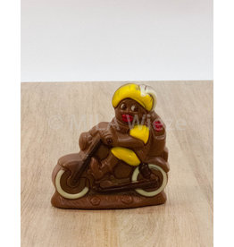 Piet op de moto deco - 120 gr - Callebaut chocolade