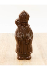 Lachende sint - 50 gr - 12 cm -melk-, witte en fondant chocolade