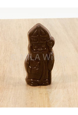 Lachend Sintje met boek of Pietje met cadeautje - 35 gr - 10,5 cm - melk-, witte of fondant chocolade