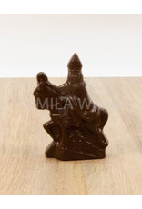 Sint te paard - 100 gr - 14,5 cm - melk-, witte en fondant chocolade