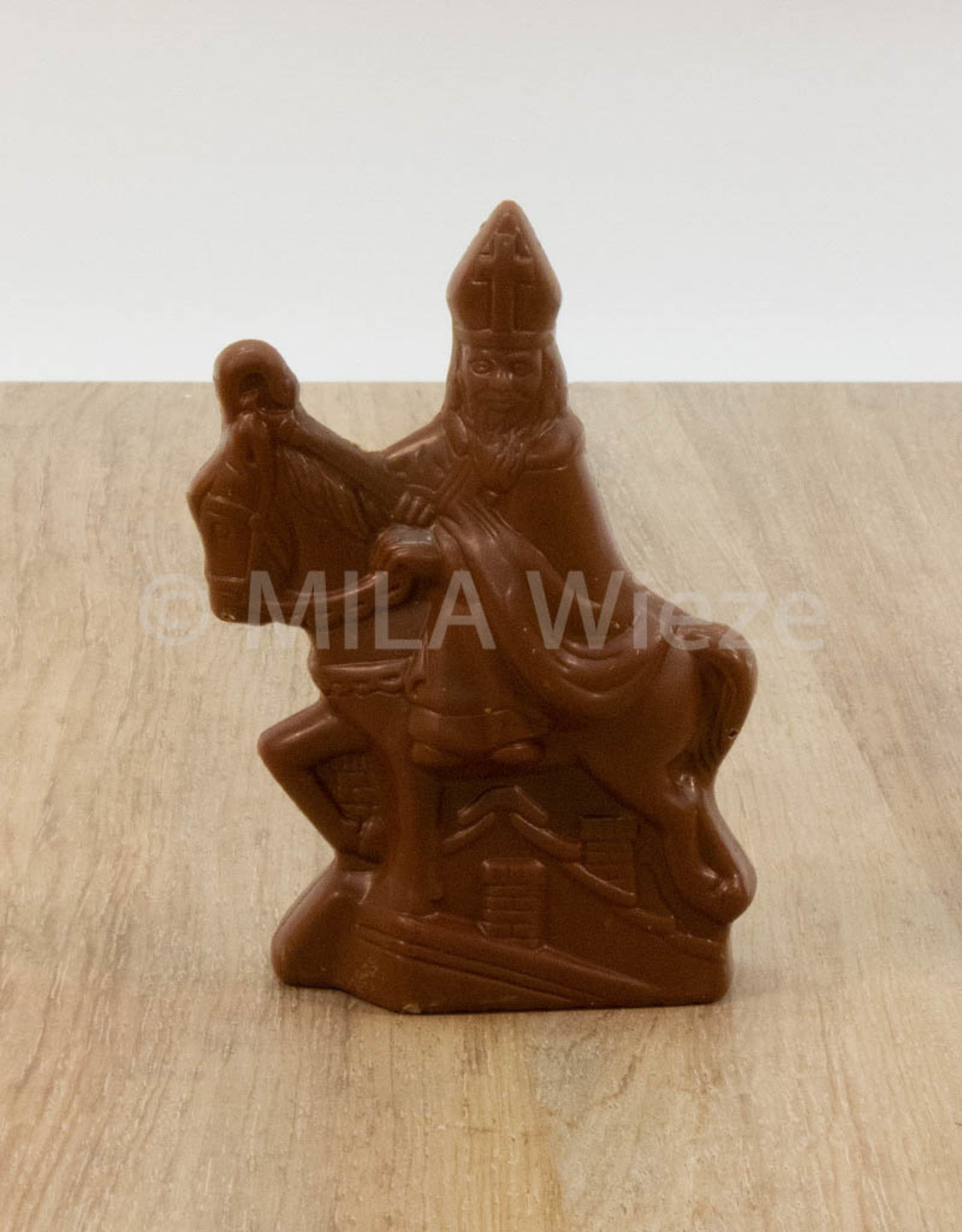 Sint te paard - 100 gr - 14,5 cm - melk-, witte en fondant chocolade