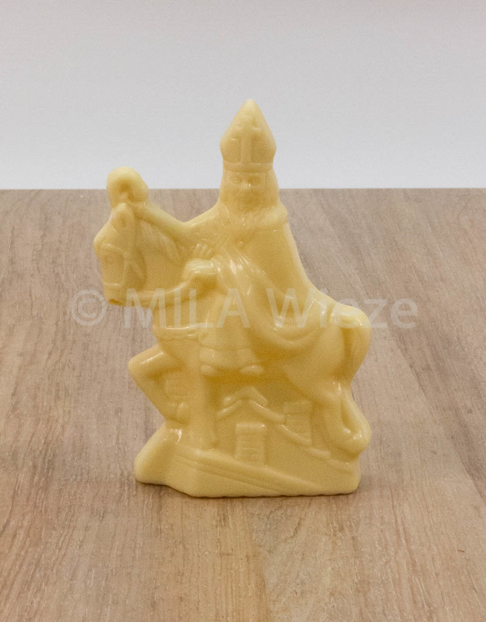 Sint te paard - 100 gr - 14,5 cm - melk-, witte en fondant chocolade