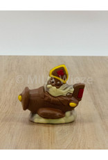 Sint in vliegtuig deco - 120 gr - 10 cm - melkchocolade