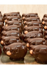 Varkentje roze snuit - melk/praliné - 7 stuks