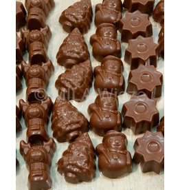 Kerstpralines - SUIKERVRIJ - melk/wit/fondant-praliné - 10 stuks