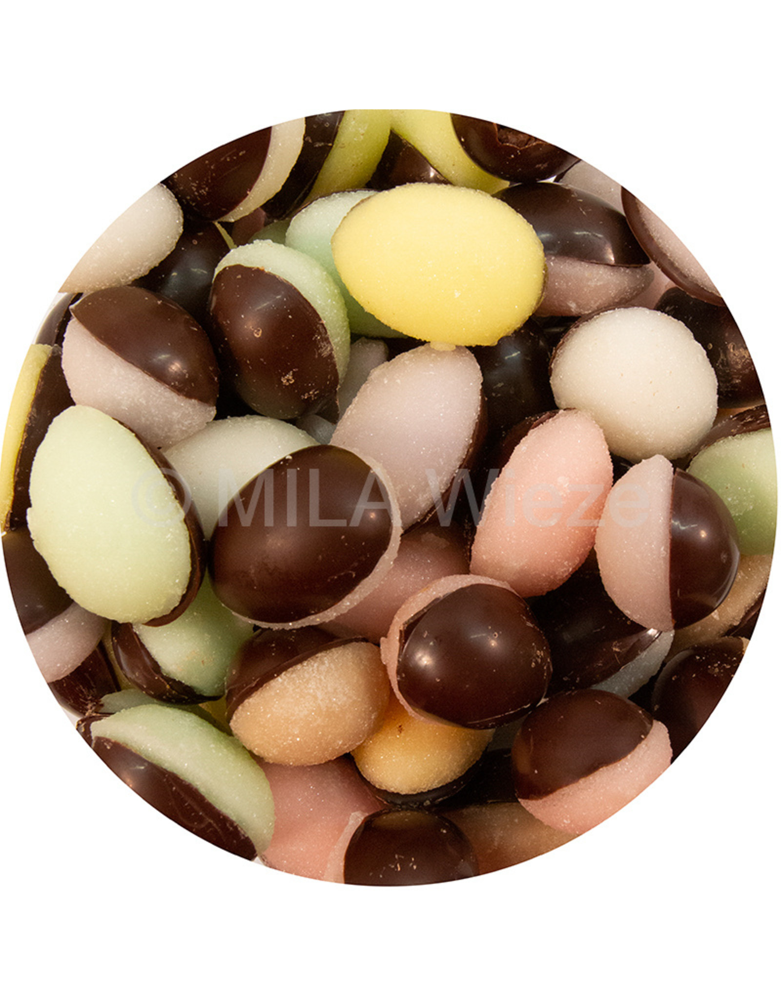 Paaseitjes - Half fondant chocolade - half fondant suiker